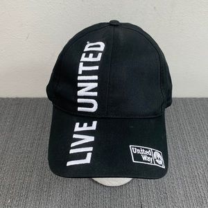 Live United United Way Baseball Hat Unisex OSFA Black Adjustable Strapback Cap